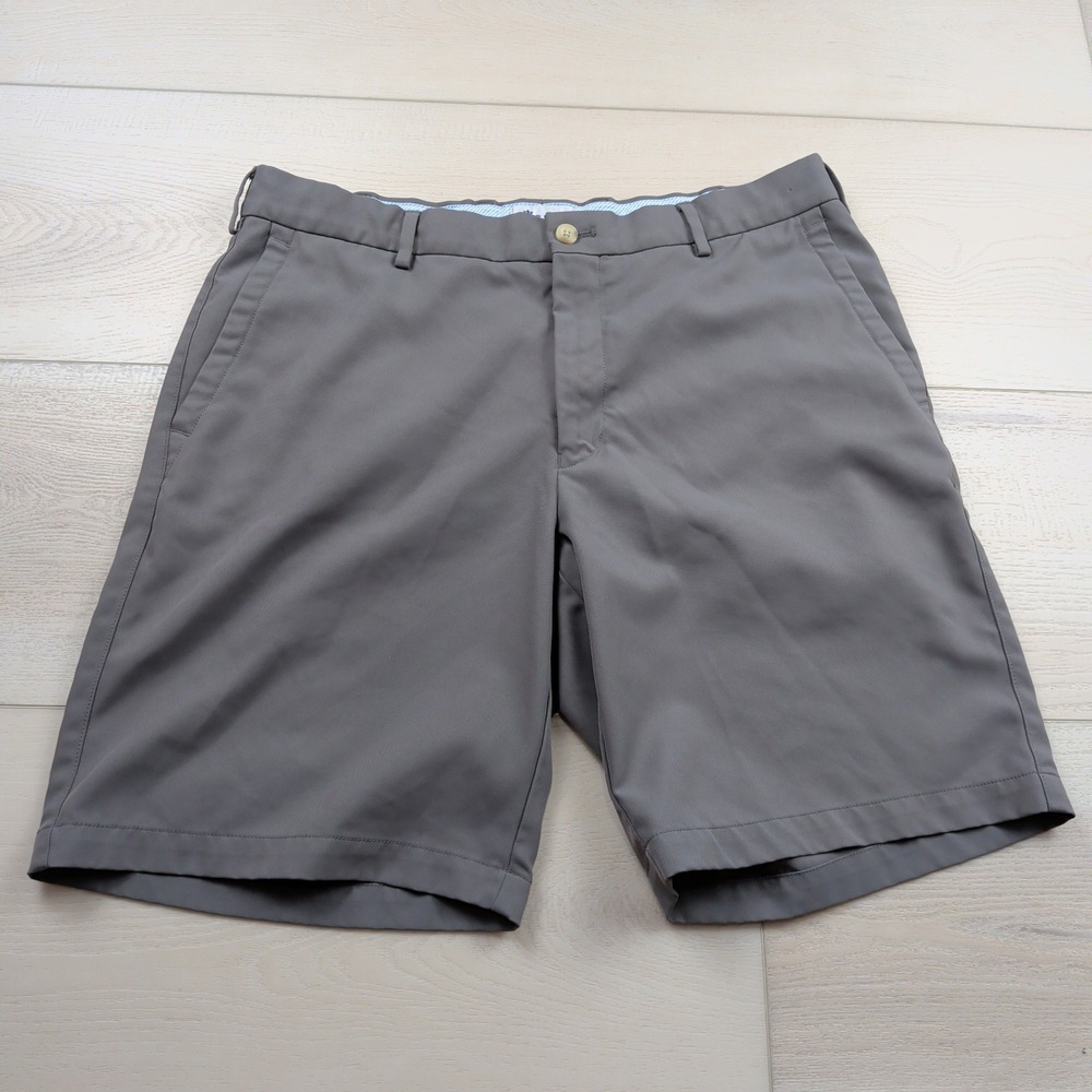 Peter Millar Mens Salem Gray Performance Golf Shorts Size 34 Crown Sport ME0EB82